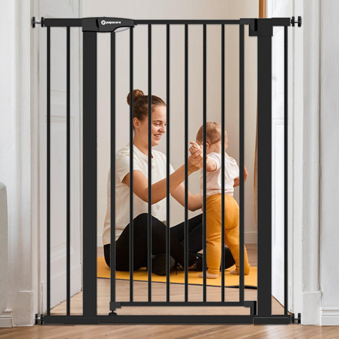 Papacare 42 Extra Tall Baby Gate for Stairs Doorways, Fits Openings of  29.5 to 40.5 Wide, Auto Close Extra Wide Baby and Pet Gate for Doorways  and